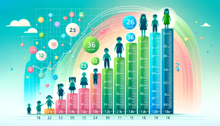 Kinder unterschiedlicher Größe stehen nebeneinander.