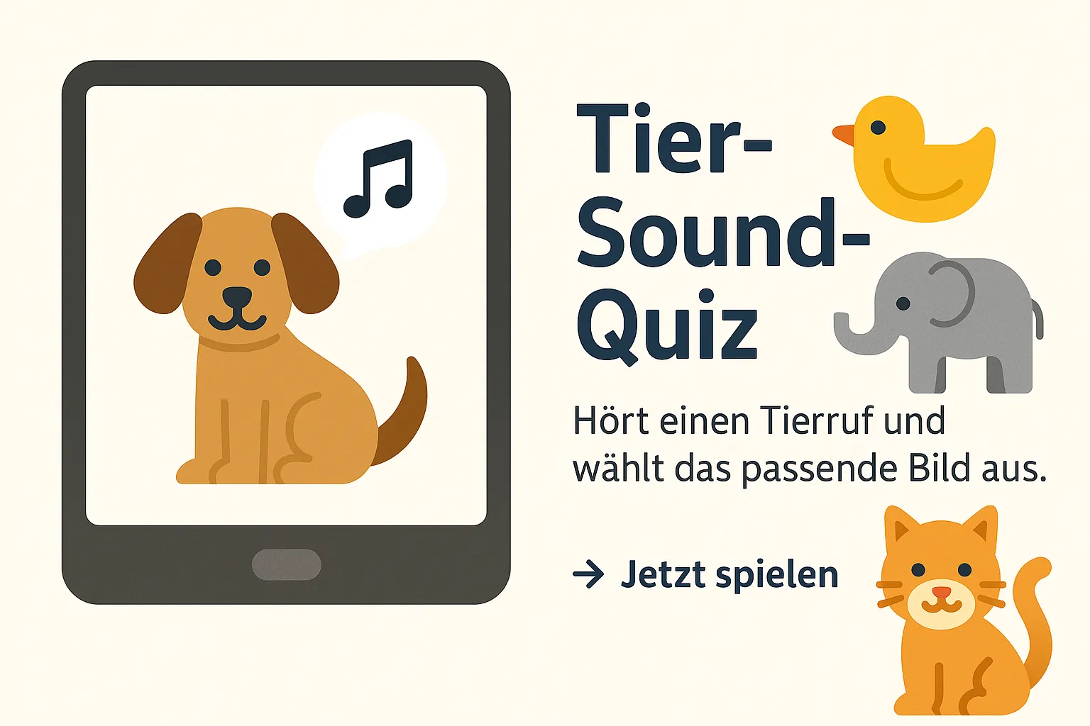 Tier-Sound-Quiz Vorschau im Browser spielen