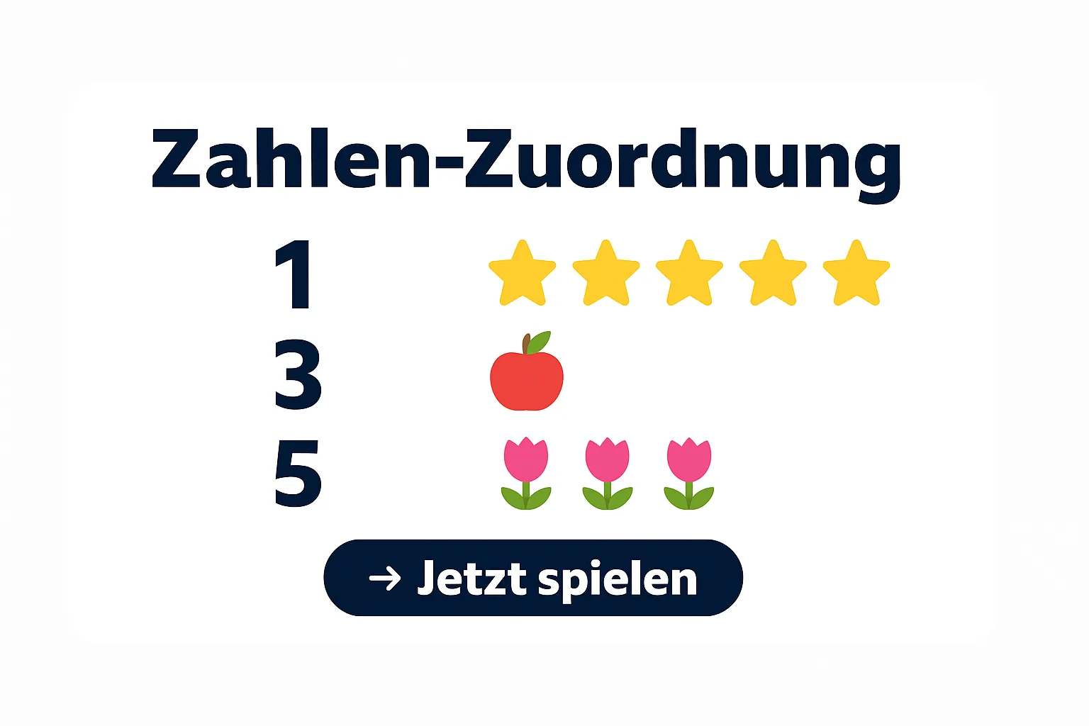 Zahlen-Zuordnung Spiel Vorschau im Browser spielen